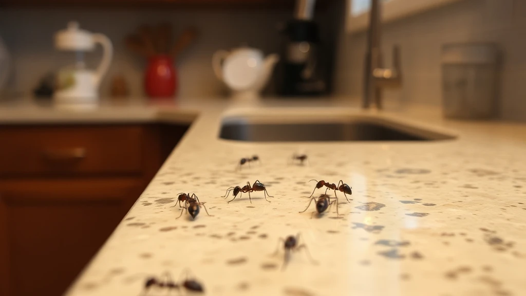 Ant trail in Prosper, TX residential kitchen requiring professional ants control pest service