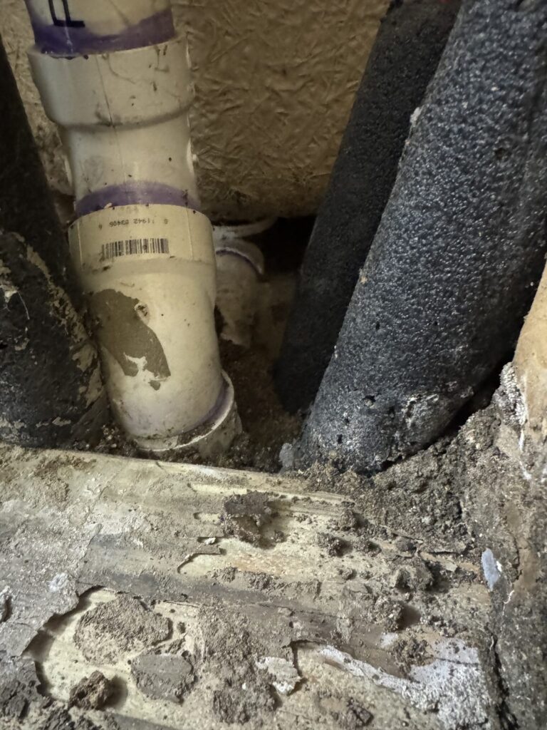 Plumbing access where termites are getting up into the home from under the foundation.